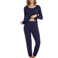 WiWi Scoop Neck Pajama Sets Sport Pajamas for Women