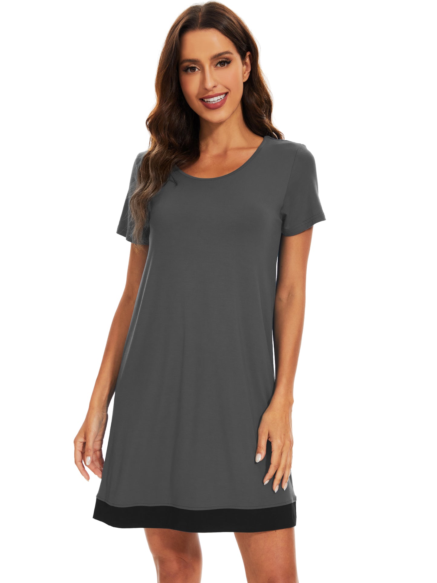 WiWi Bamboo Women's Short Sleeve Nightgown