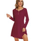 WiWi Women Bamboo Nightgowns Long Sleeve