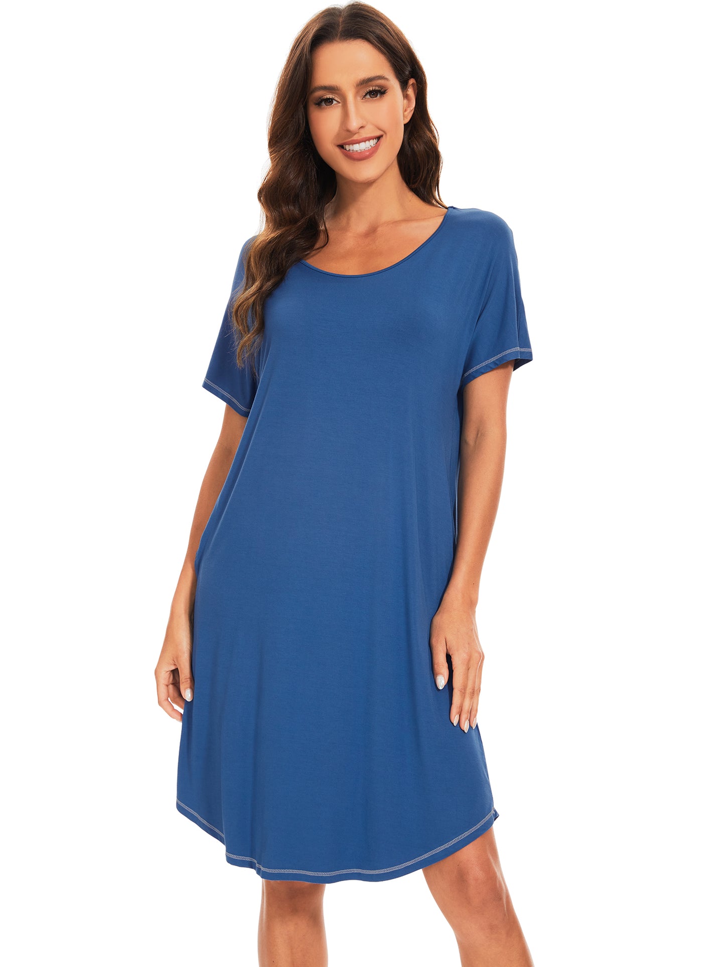 WiWi Womens Bamboo Soft Scoop Neck Nightwear