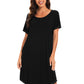 WiWi Womens Bamboo Soft Scoop Neck Nightwear