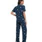 WiWi Womens Pajamas Set Soft Button Down Sleepwear