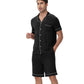 WiWi Loungewear Set for Men with Piping Notch Collar