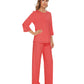 WiWi Women's Bamboo Pajama Sets Soft Loose Comfy Top with Pants