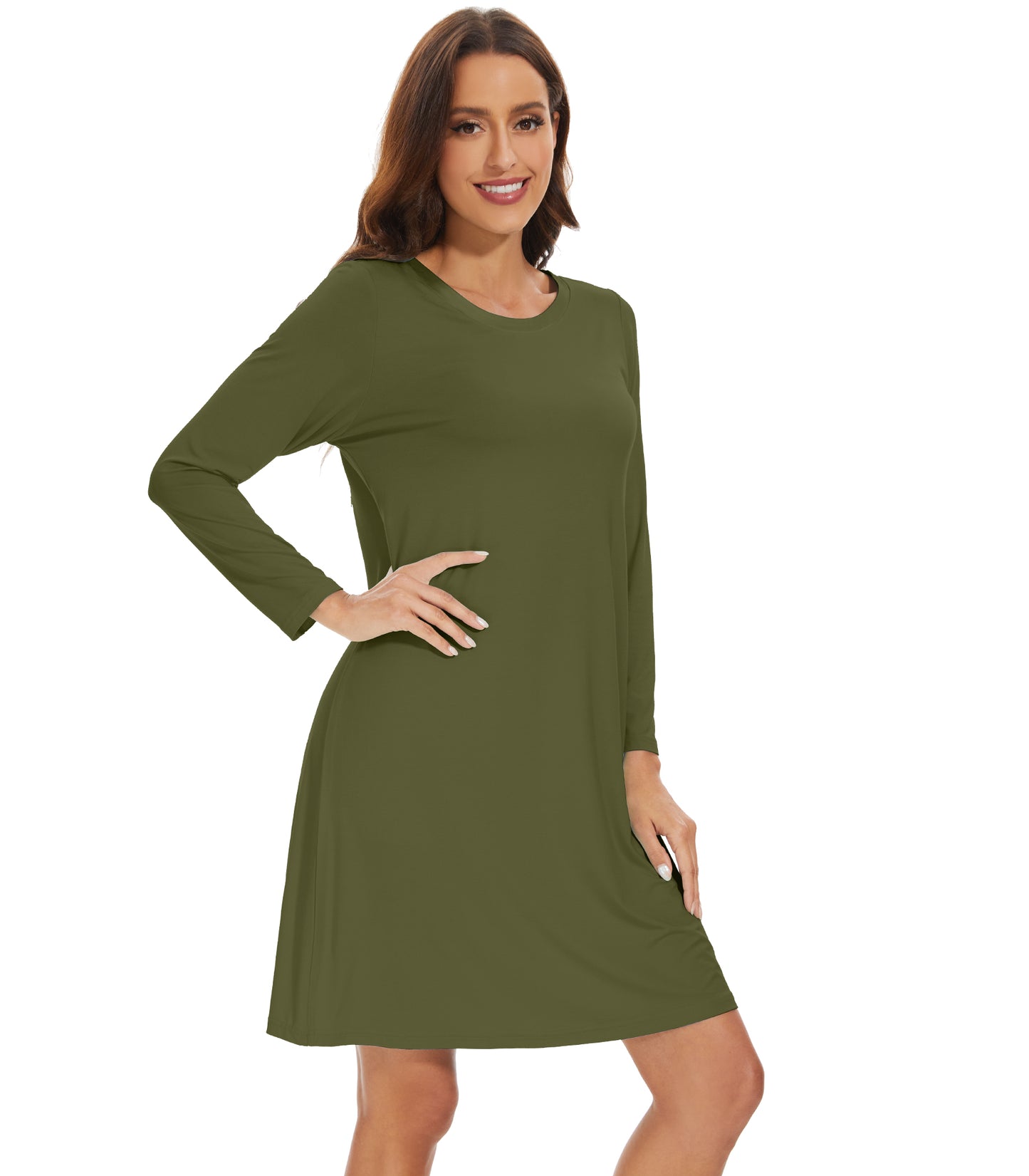 WiWi Bamboo Long Sleeve Nightgown