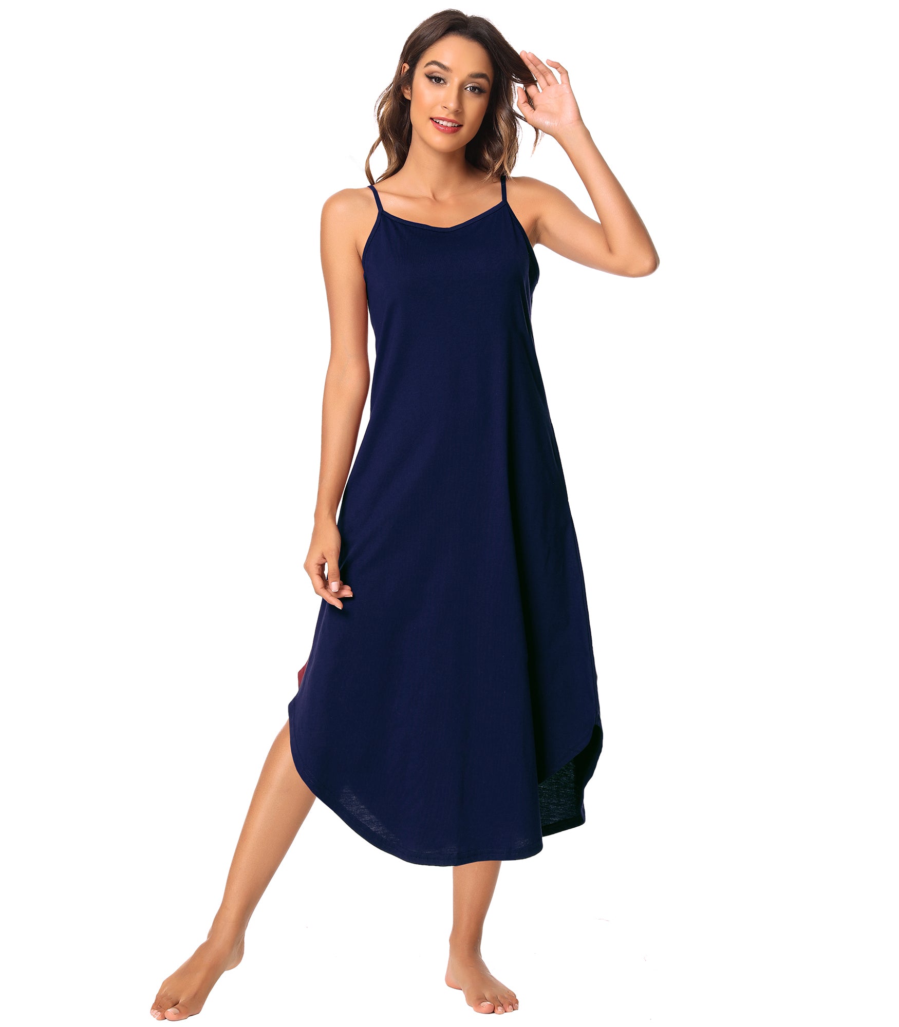 WiWi Long Nightgowns for Women Sleeveless Night Dress