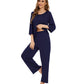 WiWi Bamboo Pajamas for Women Soft 3/4 Sleeve Sleepwear Casual Pj Set