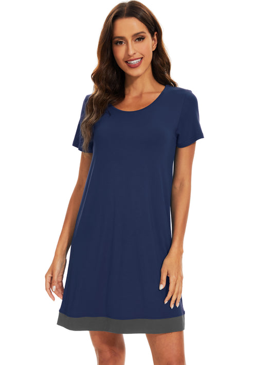 WiWi Bamboo Women's Short Sleeve Nightgown
