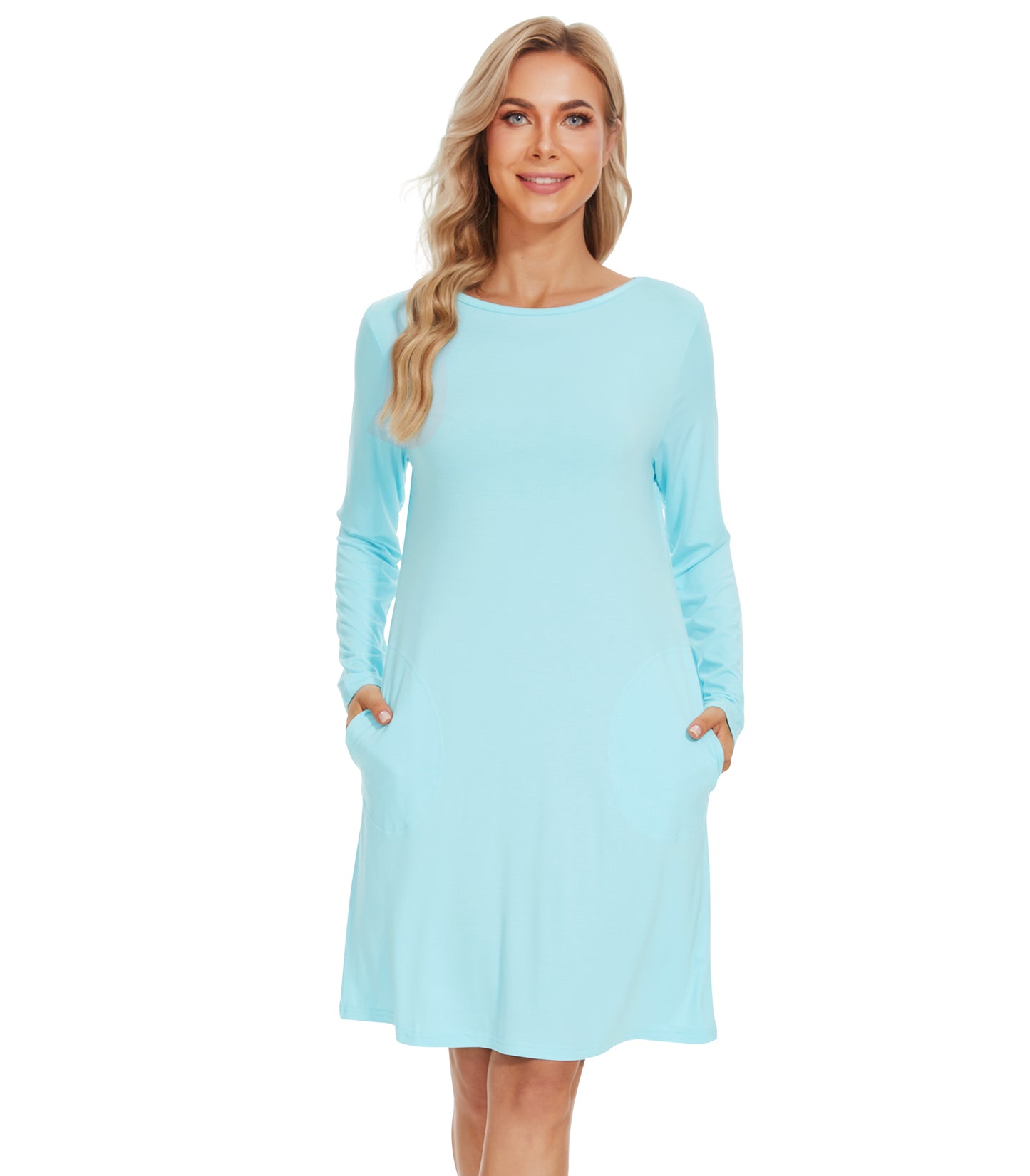 WiWi Bamboo Nightgowns for Women Lightweight Sleepwear Soft Sleep Shirt