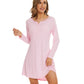 WiWi Women Bamboo Nightgowns Long Sleeve
