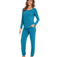 WiWi Scoop Neck Pajama Sets Sport Pajamas for Women