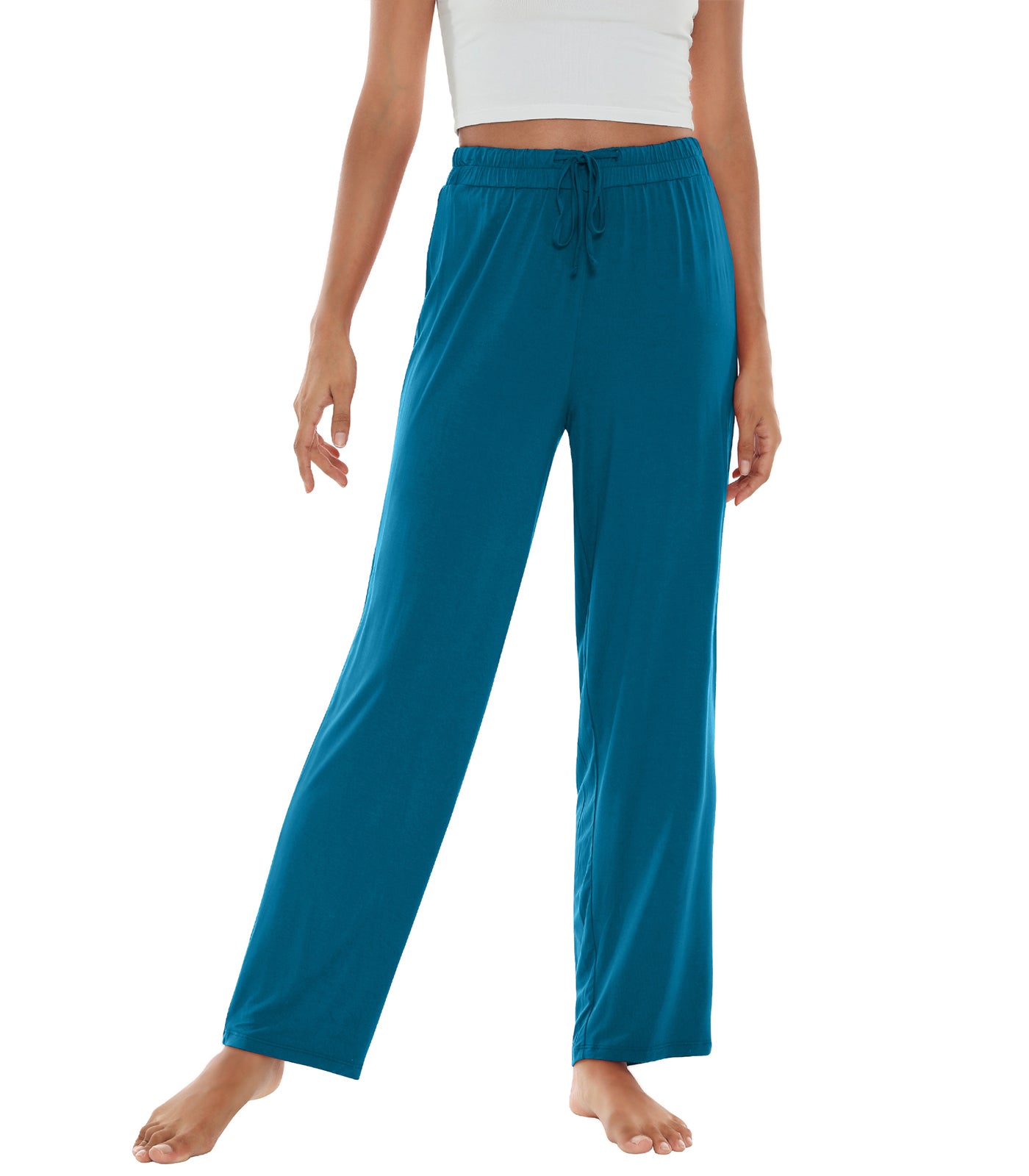 WiWi Bamboo Pajama Pants for Women Soft Sweatpants Casual Wide Leg Bot –  Kreative World Online