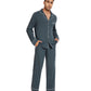 WiWi Bamboo Mens Pajamas Set Soft Button Down Cooling PJs with Pockets