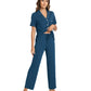 WiWi Womens Pajamas Set Soft Button Down Sleepwear