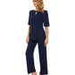 WiWi Bamboo Short Sleeve Sleepwear with Long Pants Pjs