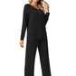 WiWi Womens Bamboo Long Sleeve Pajama Set