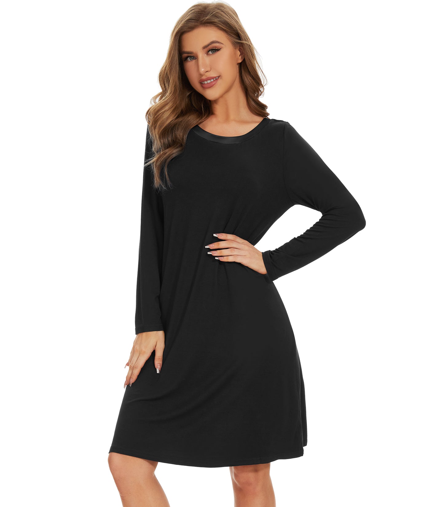 WiWi Bamboo Long Sleeve Nightgown