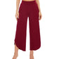 WiWi Women's Bamboo Viscose Wide Leg Capri Pajama Bottoms