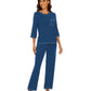 WiWi Women's Bamboo Pajama Sets Soft Loose Comfy Top with Pants