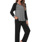 WiWi Womens Bamboo Long Sleeve Pajama Set