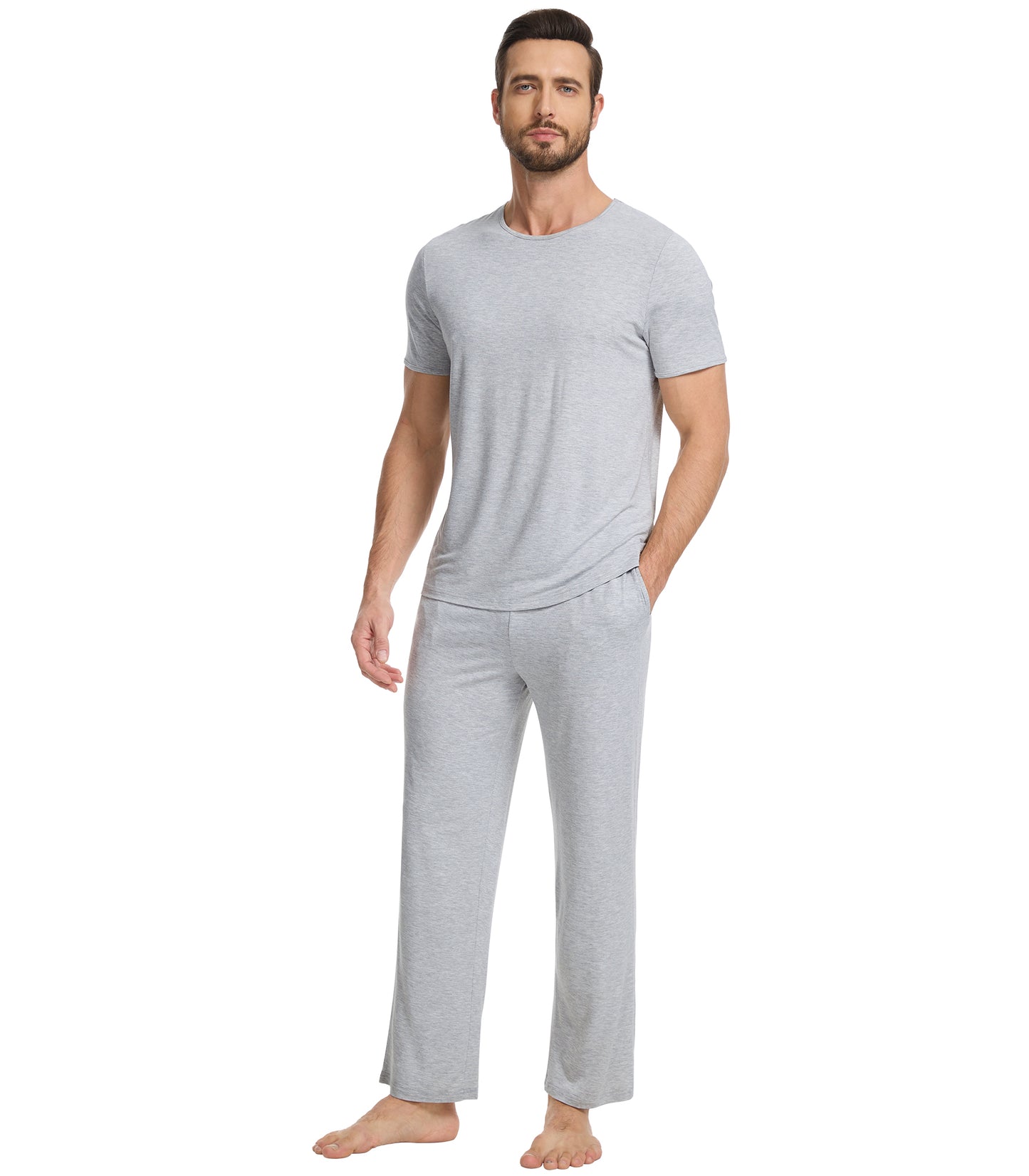 WiWi Pajama Set for Men Loungewear Soft Pajamas Sets Sleepwear