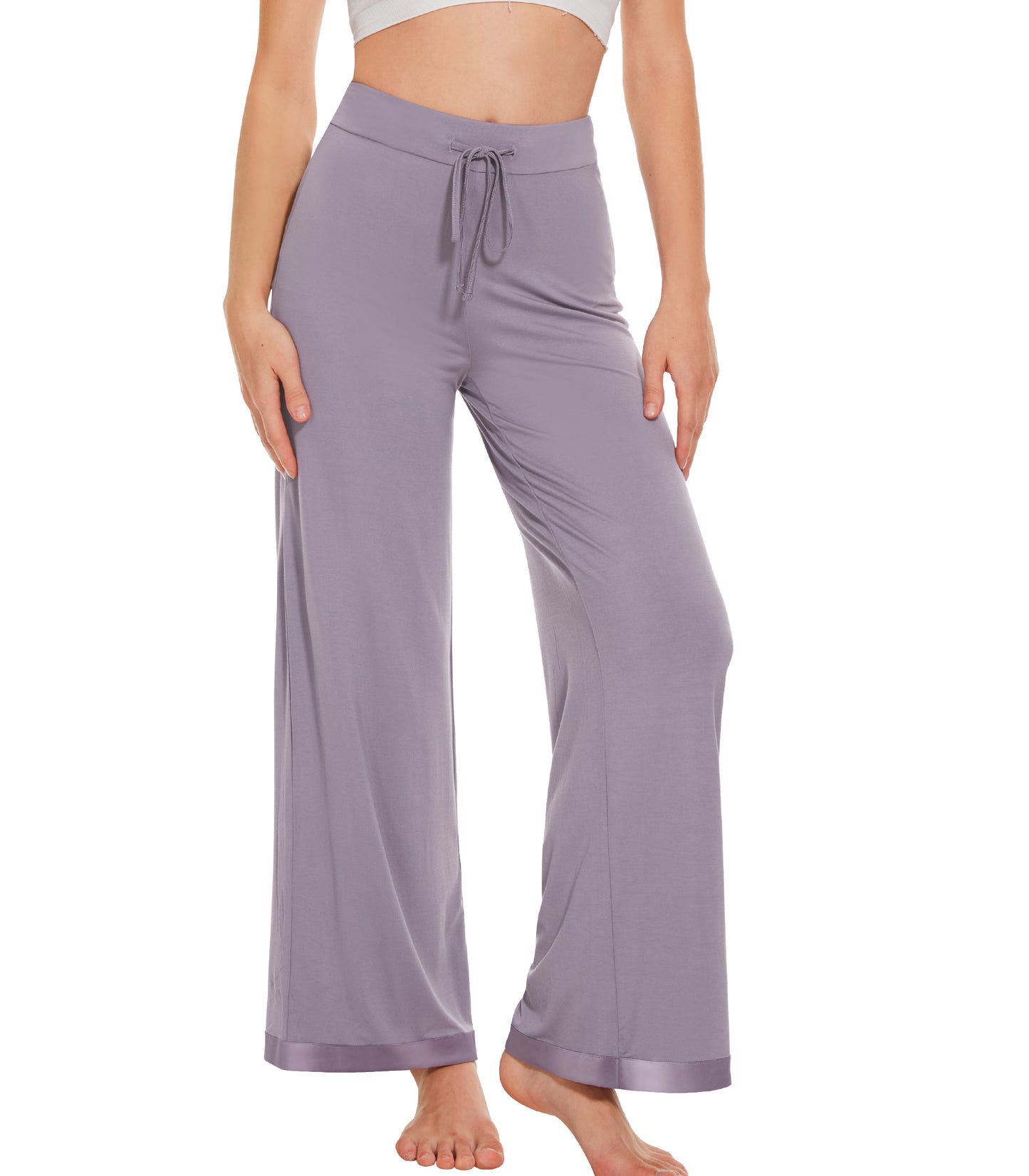 WiWi Women's Bamboo Wide Leg Palazzo Pajama Pants