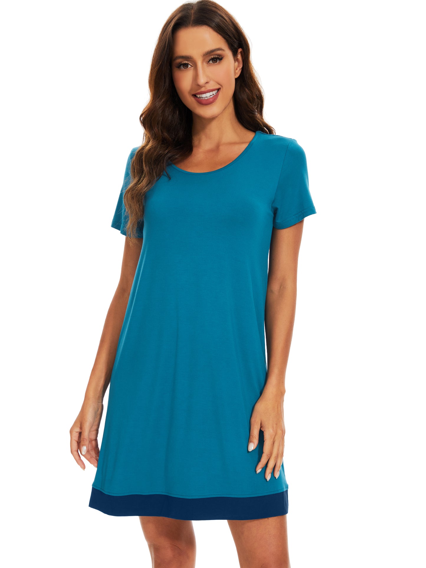 WiWi Bamboo Women's Short Sleeve Nightgown