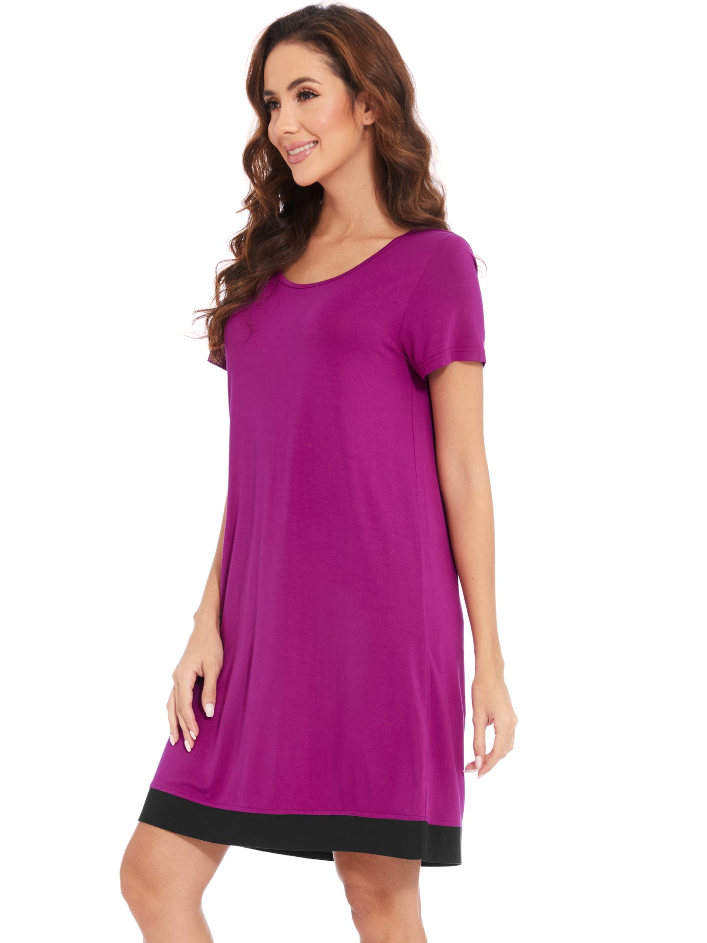 WiWi Bamboo Women's Short Sleeve Nightgown