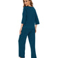 WiWi Bamboo Pajamas for Women Soft 3/4 Sleeve Sleepwear Casual Pj Set