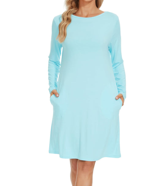 WiWi Bamboo Nightgowns for Women Lightweight Sleepwear Soft Sleep Shirt