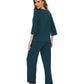WiWi Bamboo Pajamas for Women Soft 3/4 Sleeve Sleepwear Casual Pj Set