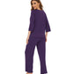 WiWi Bamboo Pajamas for Women Soft 3/4 Sleeve Sleepwear Casual Pj Set