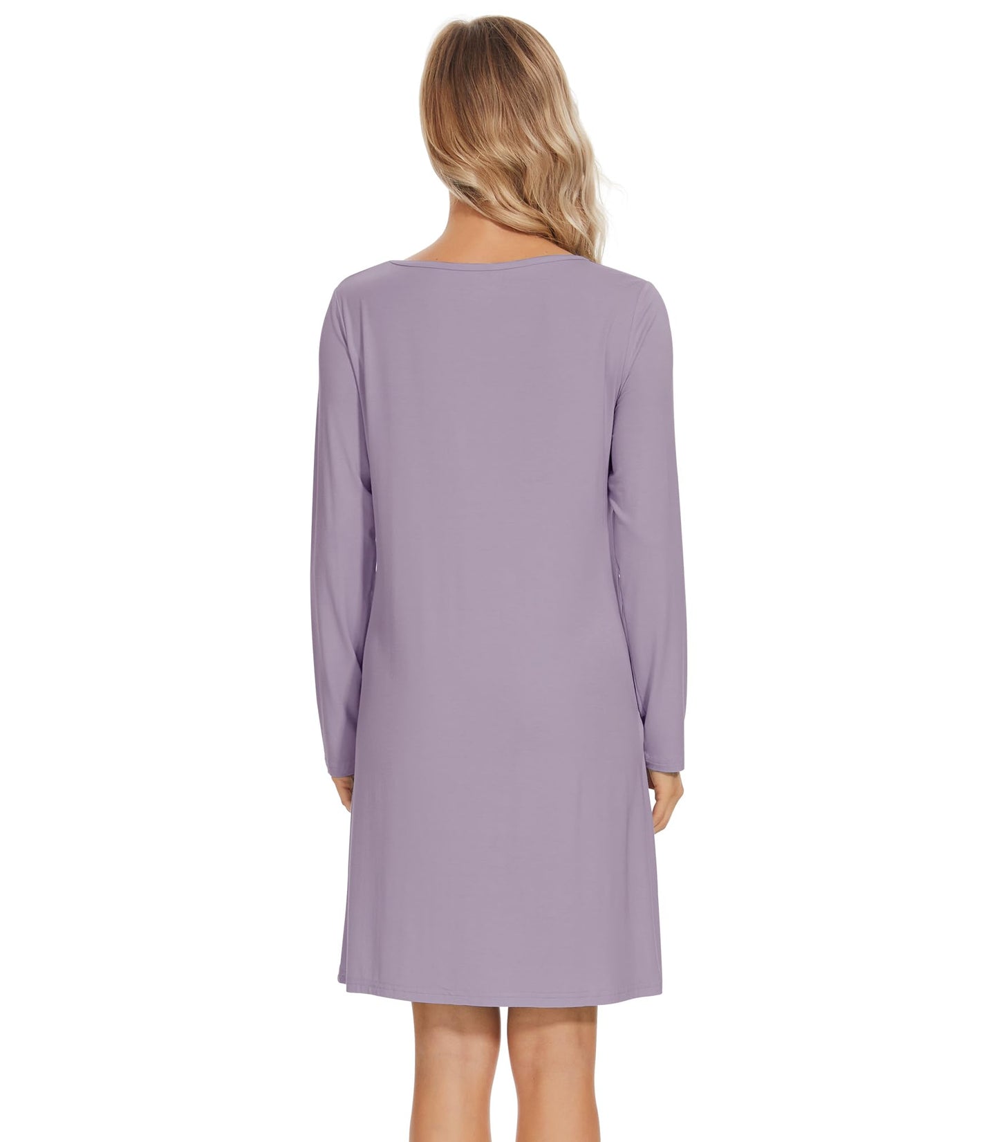 WiWi Bamboo Nightgowns for Women Lightweight Sleepwear Soft Sleep Shirt