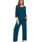 WiWi Bamboo Pajamas for Women Soft 3/4 Sleeve Sleepwear Casual Pj Set