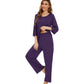 WiWi Bamboo Pajamas for Women Soft 3/4 Sleeve Sleepwear Casual Pj Set