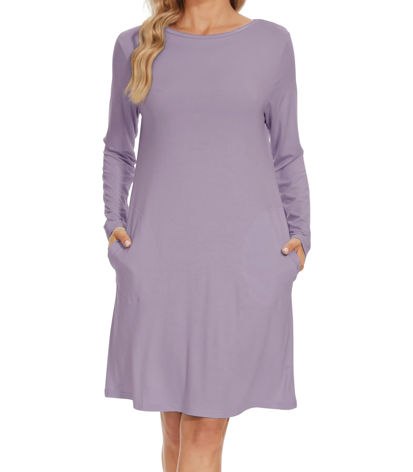 WiWi Bamboo Nightgowns for Women Lightweight Sleepwear Soft Sleep Shirt