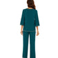 WiWi Women's Bamboo Pajama Sets Soft Loose Comfy Top with Pants