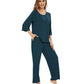 WiWi Bamboo Pajamas for Women Soft 3/4 Sleeve Sleepwear Casual Pj Set
