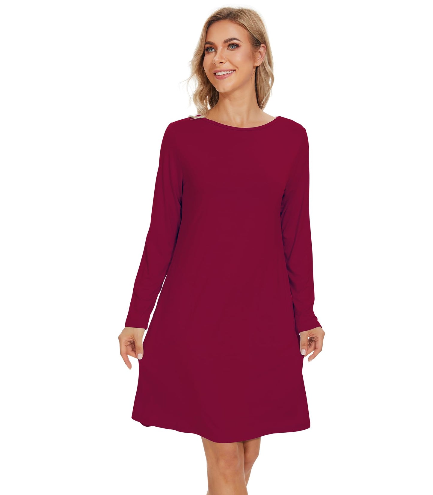 WiWi Bamboo Nightgowns for Women Lightweight Sleepwear Soft Sleep Shirt