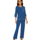 WiWi Women's Bamboo Pajama Sets Soft Loose Comfy Top with Pants