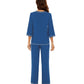 WiWi Women's Bamboo Pajama Sets Soft Loose Comfy Top with Pants