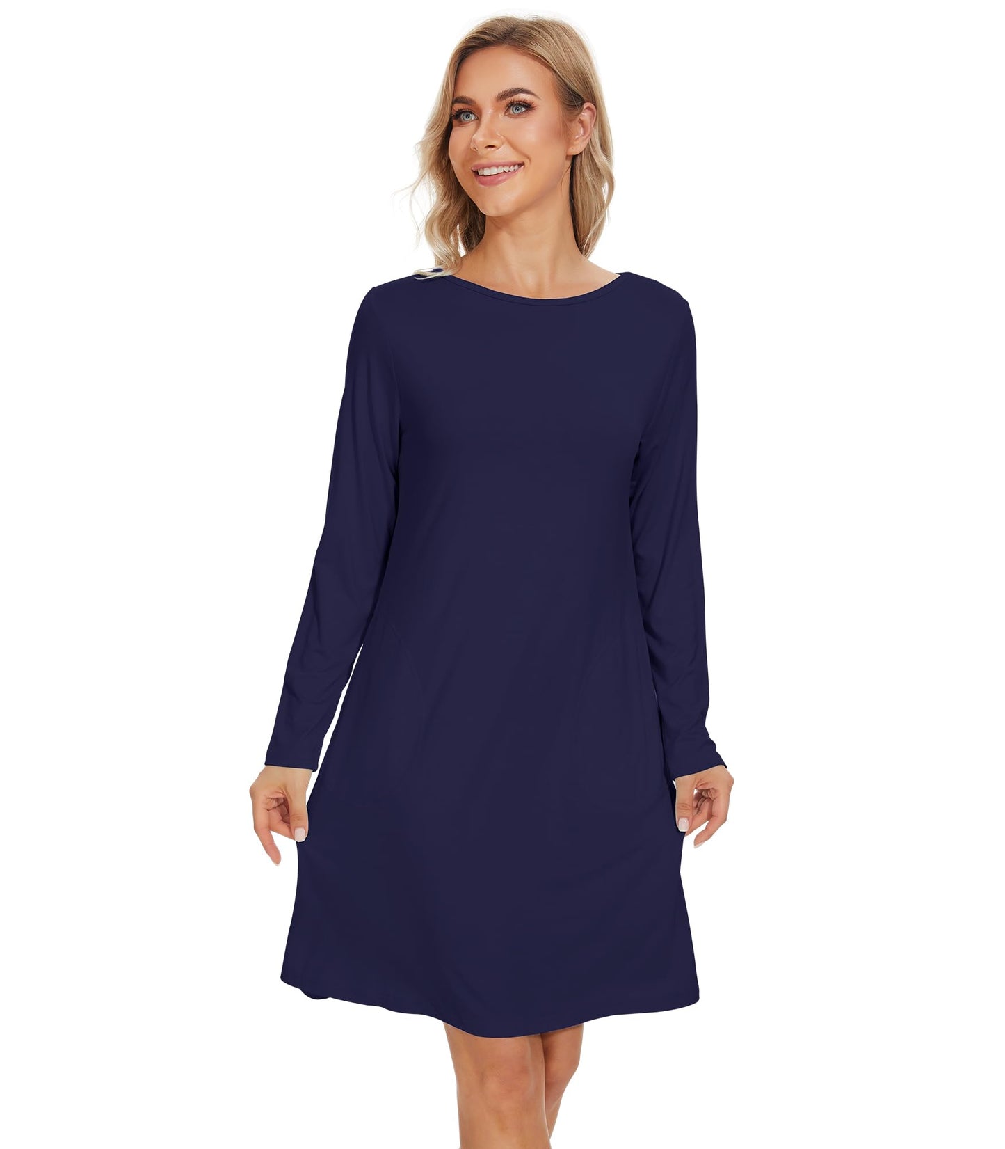 WiWi Bamboo Nightgowns for Women Lightweight Sleepwear Soft Sleep Shirt