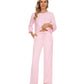 WiWi Women's Bamboo Pajama Sets Soft Loose Comfy Top with Pants