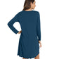 WiWi Nightgowns for Women Soft Long Sleeve Nightshirts