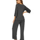 WiWi Bamboo Pajamas for Women Soft 3/4 Sleeve Sleepwear Casual Pj Set