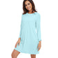 WiWi Nightgowns for Women Soft Long Sleeve Nightshirts