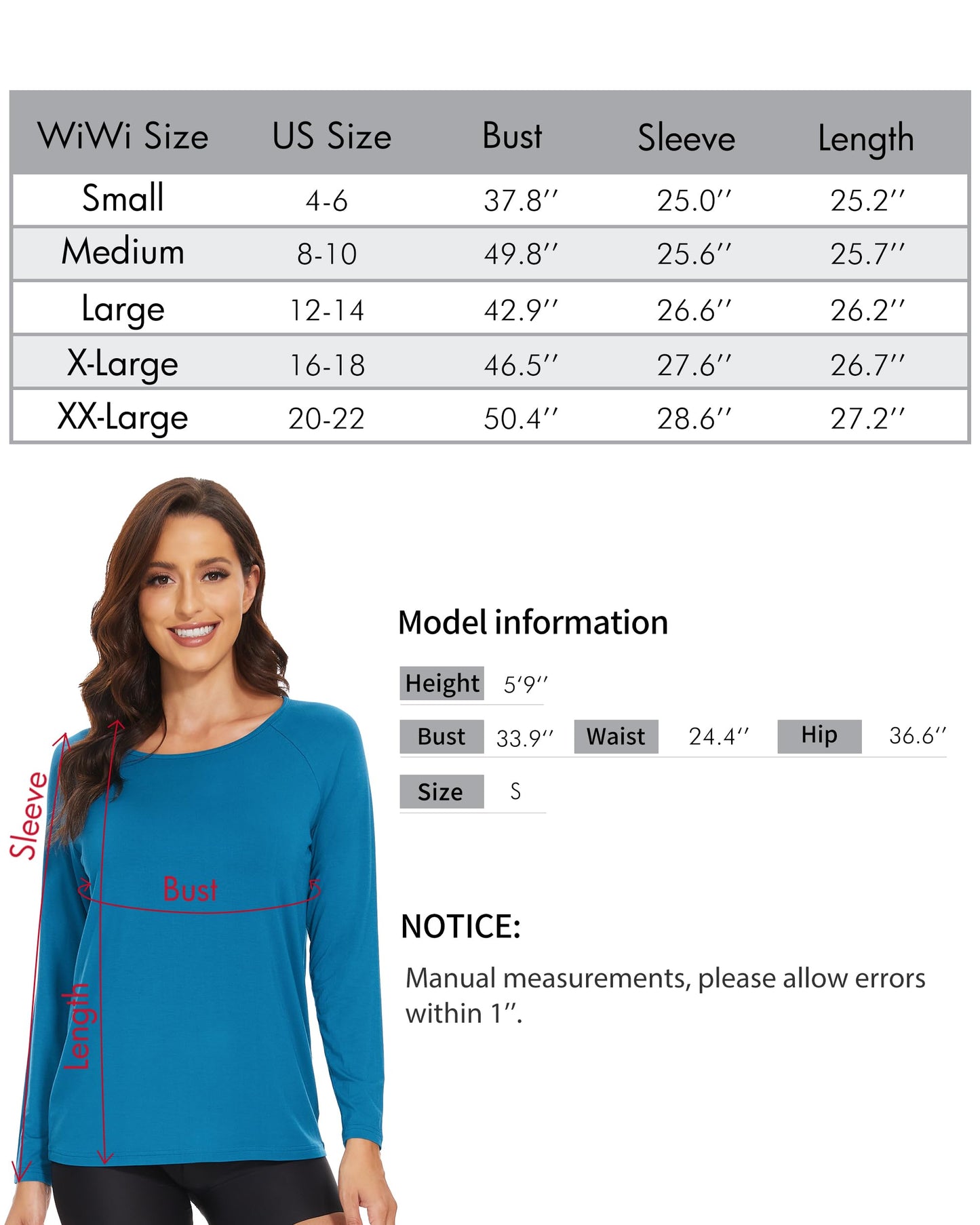 WiWi Women's Bamboo Viscose Pajama Tops