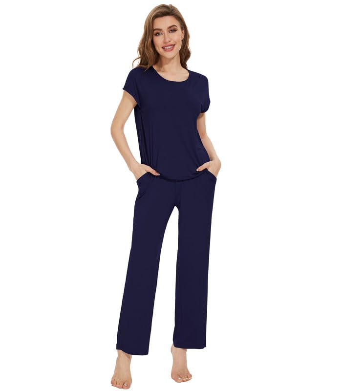WiWi Womens Bamboo pajamas set with Pockets
