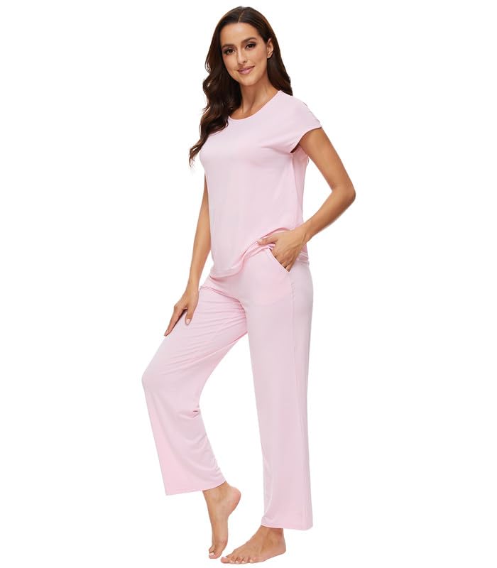 WiWi Womens Bamboo pajamas set with Pockets