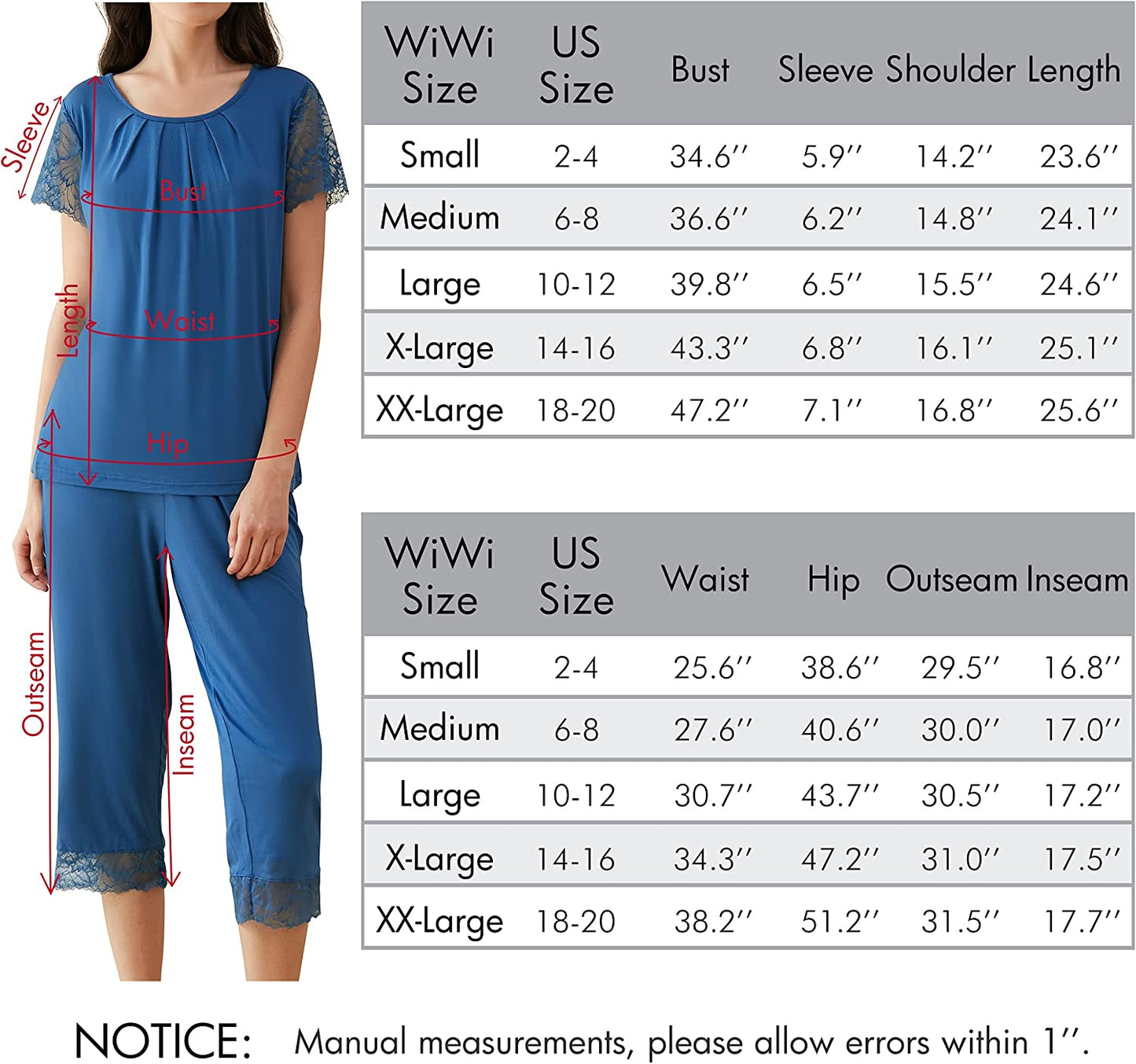 WiWi Soft Bamboo Pajamas Set for Women